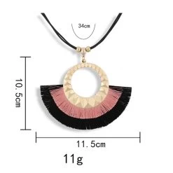 Halskette Queen Abbanwa (5 Farben) 14 Halskette Queen Abbanwa (5 Farben) -Modebekleidungs Geschäft Ahmed Boho Ethnic Tassel Necklace for Women Statement Fashion Jewelry Long Necklace 5 Color Female Gift
