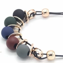 Halskette Queen Bollus -Modebekleidungs Geschäft Ahmed Fashion Multicolored Statement Leather Necklaces Pendants Resin Beads Necklace for Women Sweater Jewelry Gifts 71d26b03 cd34 4582 9cf0 17b2c1ffe248