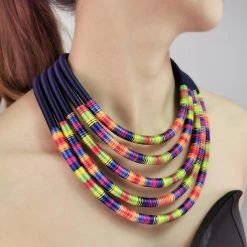 Kropfband Queen Inwara (6 Farben) -Modebekleidungs Geschäft Colorful Multilayers Rope Chains Necklaces For Women Indian Jewelry Chunky Collar Statement Chokers Necklace African MANILAI 6e31ec23 695d 4be2 b58c 83e2116397f1