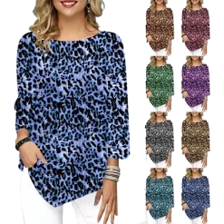 T-Shirt Queen Trivoria (Mehrere Farben) -Modebekleidungs Geschäft Leopardolarga