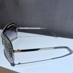 Sunglasses Queen Winnhie (5 Farben) -Modebekleidungs Geschäft Luxury Oversized Y2k Sunglasses Women Metal Rimless Vintage Silver Sun Glasses Big Rhinestone Feamle Shades
