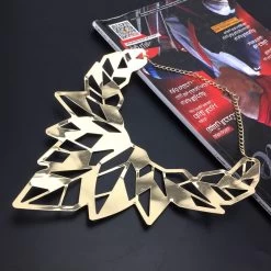 Kropfband Queen Hetarya (2 Farben) -Modebekleidungs Geschäft MANILAI Hollow Leaf Metal Choker Punk Large Necklaces Women Collar Big Torques Statement Necklaces Maxi Jewelry 161e00b8 3c8c 4259 a551 6ea558b2a403
