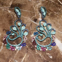 Ohrstecker Queen Rheal (3 Farben) -Modebekleidungs Geschäft Novelty Design Shiny Rhinestone Peacock Dangle Earrings For Women Fashion Jewlery Evening Dress Statement Earrings Accessory a6429b33 01e7 42cd ad9c 89cde274d0a1