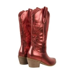 Stiefel Queen Preslar (3 Farben) -Modebekleidungs Geschäft Onlymaker Pointed Toe Western Cowboy Boots Woman Red Wide Calf Embroidered Block Heel Pull On Cowgirl e1805679 58db 4f7e 8e8b 6b2f2fca0120