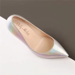 Schuhe Queen Lorengha 10 Schuhe Queen Lorengha -Modebekleidungs Geschäft Onlymaker Women s 12cm High Heel Slip On Stiletto Sexy Pointed Toe Colourful Pumps Large Size