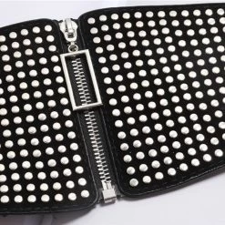 Gürtel Queen Ruccia 16 Gürtel Queen Ruccia -Modebekleidungs Geschäft Punk Rivet Inlay Wide Elastic Corset Belt Female Waist Goth Plus Size Stretch Cummerbunds Big Designer bfee1860 c048 40db 8734 5e4b8257ce46
