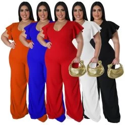 Jumpsuit Queen Trymma (5 Farben) 25 Jumpsuit Queen Trymma (5 Farben) -Modebekleidungs Geschäft Ropa de talla grande de una pieza para mujer traje elegante de manga con volantes prendas 108aa975 c0cc 4a1b bef9 c456a38fb529