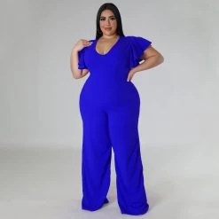 Jumpsuit Queen Trymma (5 Farben) 21 Jumpsuit Queen Trymma (5 Farben) -Modebekleidungs Geschäft Ropa de talla grande de una pieza para mujer traje elegante de manga con volantes prendas c9545482 f299 406e 86b3 af0c1501a131