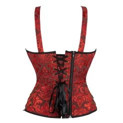 Korsett Queen Hawren (4 Farben) -Modebekleidungs Geschäft Women Corset with Straps Overbust Bustier Vest Plus Size Floral Jacquard Corsets Zipper Top Gothic Steampunk d3f579ae 8316 4a22 a764 87395733e0d8