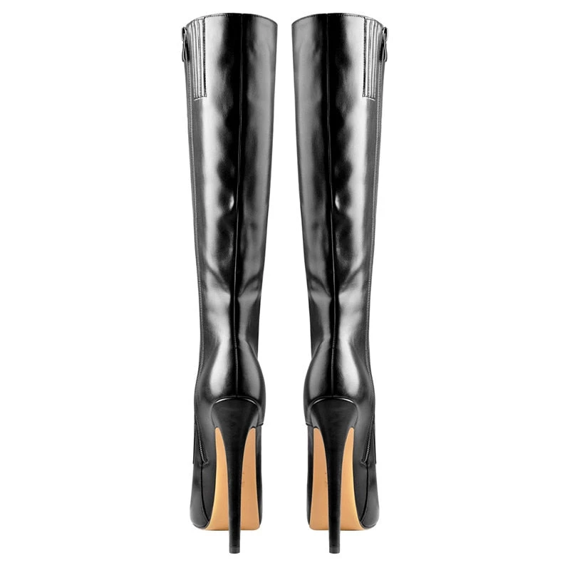 Stiefel Queen Morbius (Schwarzes Wildleder) 6 Stiefel Queen Morbius (Schwarzes Wildleder) – Bild 4