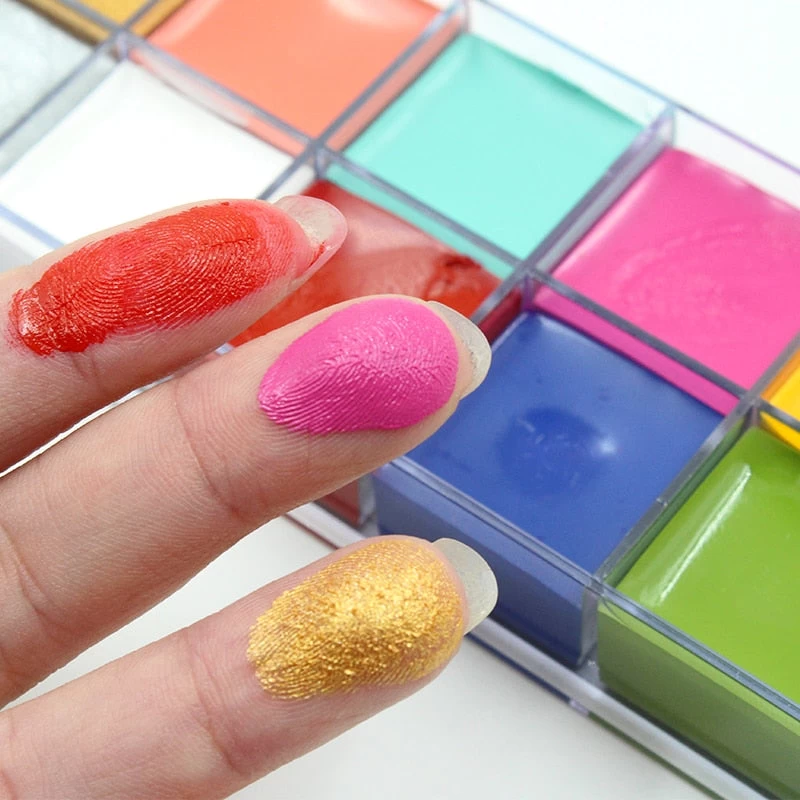 Set Mit 6 Pinseln + 12 Farben Ölkörperfarbe (2 Varianten) 8 Set Mit 6 Pinseln + 12 Farben Ölkörperfarbe (2 Varianten) – Bild 6