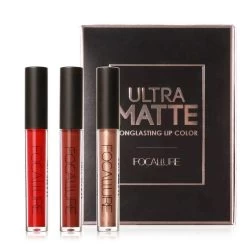 Set Mit 3 Lip Gloss Professioneller Matter (3 Varianten)