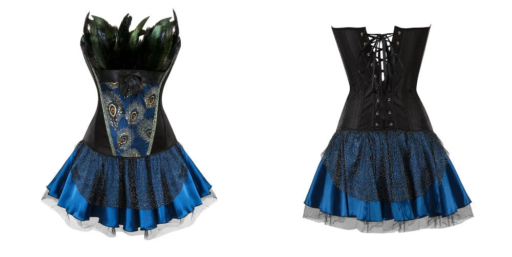 Korsettkleid Drag Peacock (4 Farben) 13 Korsettkleid Drag Peacock (4 Farben) – Bild 11