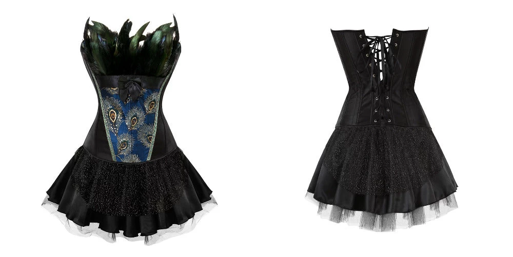 Korsettkleid Drag Peacock (4 Farben) 15 Korsettkleid Drag Peacock (4 Farben) – Bild 13
