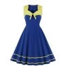 Vintage Kleid Drag Marine