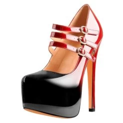 Schuhe Queen Threnk (Schwarz Und Rot)