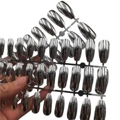 Künstliche Nägel Drag Titanium (24 Einheiten) -Modebekleidungs Geschäft product image 737709112