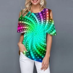 T-Shirt Queen Phalmer (Mehrere Farben) -Modebekleidungs Geschäft v Light Blue 1440780214