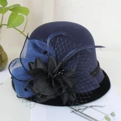 Hut Queen Orchya (10 Farben) 15 Hut Queen Orchya (10 Farben) -Modebekleidungs Geschäft v Navy Blue 5 1936802456