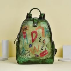 Rucksack Queen Lasyh (4 Farben) -Modebekleidungs Geschäft v Retro Green 1676250798