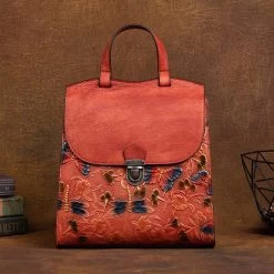 Rucksack Queen Flory (4 Farben) 13 Rucksack Queen Flory (4 Farben) -Modebekleidungs Geschäft v Retro Red Brown 827911140