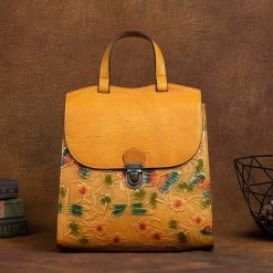 Rucksack Queen Flory (4 Farben) 10 Rucksack Queen Flory (4 Farben) -Modebekleidungs Geschäft v Retro Yellow 193582552