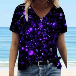 T-Shirt Queen Brylla (Mehrere Farben) -Modebekleidungs Geschäft v purple 510574445