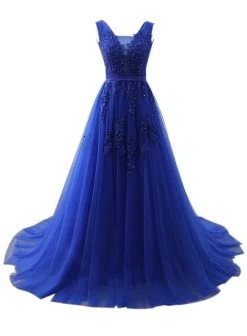 Abendkleid Queen Cassya (5 Farben) -Modebekleidungs Geschäft v royal blue 1372784791